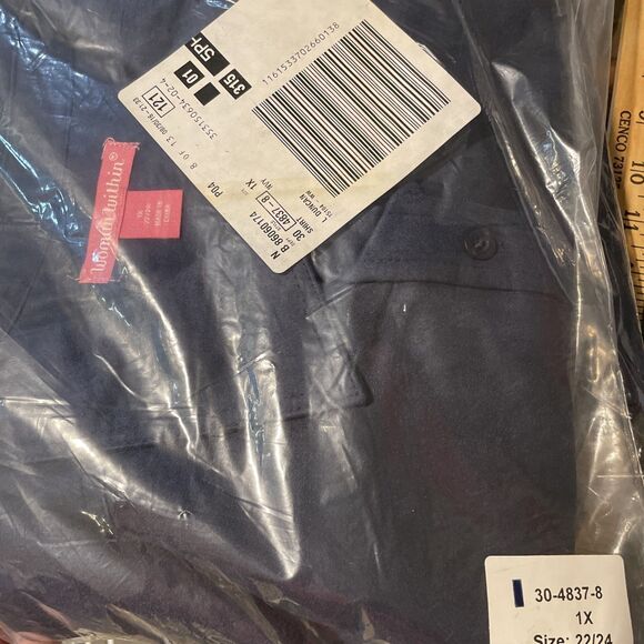 Woman Within Shirt 1X Faux Suede Button Up Shirt Long Sleeve Collared Na… - Picture 8 of 8